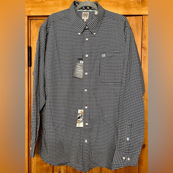 Cinch Men’s Patterned Button-Up Shirt Size L - Picture 2 of 7